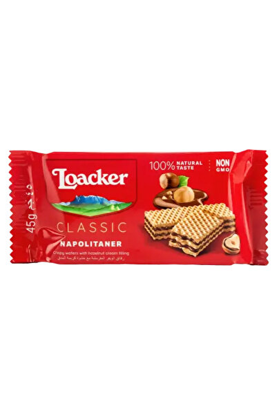 Loacker رقائق البندق الكلاسيكية 45 جم - عبوة من 3 قطع