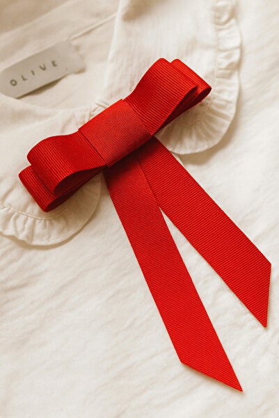 Massaltay Vintage Tarz Fiyonk Yaka Broş – Şık Kadın Kravat Detayı