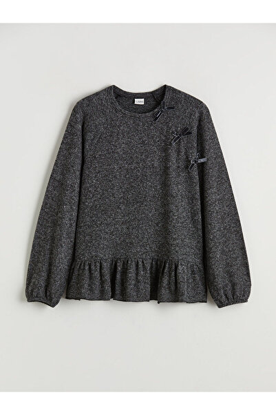 LC Waikiki Vrhunska nova sezonska okrugla kragna Sa mašnom devojčica majica