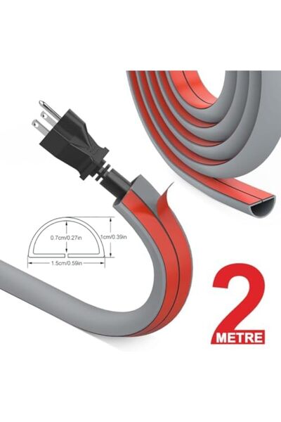 Genel Markalar Esnek Kablo Kanalı Şeritli Gri/GT-KK10 1178227