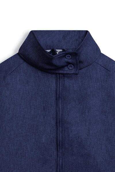 praye Jachetă scurtă cu fermoar bleumarin