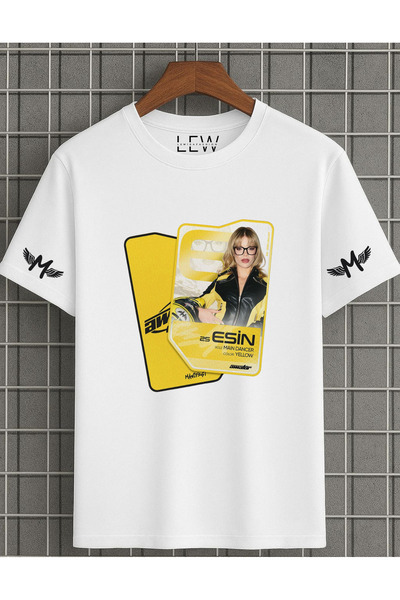 lovver Manifest ESİN BAHAT Tricou din bumbac cu țesătură respirabilă, cu desi...