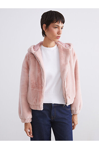 LC Waikiki Özmarka Yeni Sezon Kapüşonlu Kadın Kürk Ceket