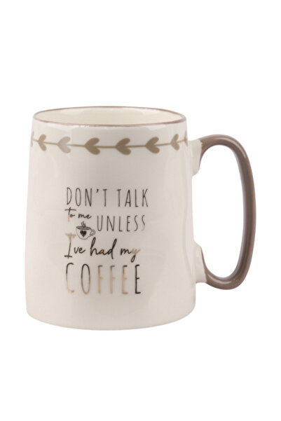 Bien Servi لا تتحدث معي إلا بعد أن أشرب قهوتي - كوب مطبوع 473 مل