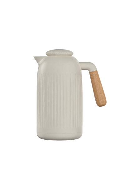 Bien Servi Wooden Handle Plastic Vacuum Flask 1 Liter