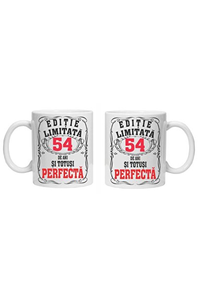 CRD PRINT Personalized mug 'limited edition - perfect' 54 years, 330ml, white