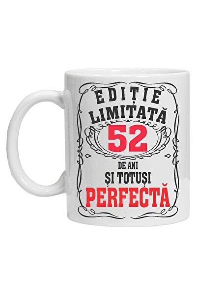 CRD PRINT Personalized white ceramic mug 'limited edition - perfect' – 52 years, 330 ml