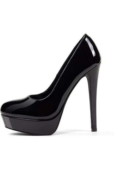 Genson GENSHUO Women's Stiletto Pumps 14cm Platform Round Toe 38EU