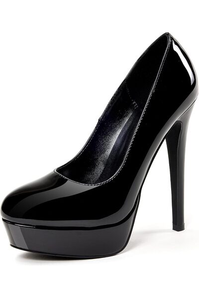 Genson GENSHUO Women's Stiletto Pumps 14cm Platform Round Toe 38EU