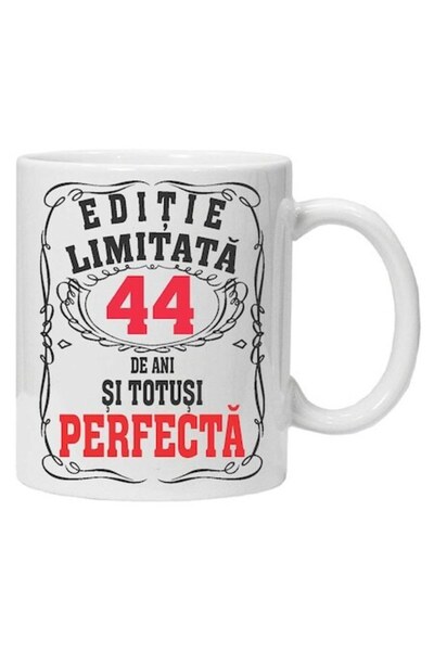 CRD PRINT Cană personalizată „ediție limitată - perfectă”, 44 de ani, CRD PRI...