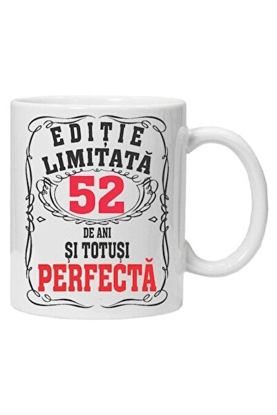 CRD PRINT Personalized white ceramic mug 'limited edition - perfect' – 52 years, 330 ml
