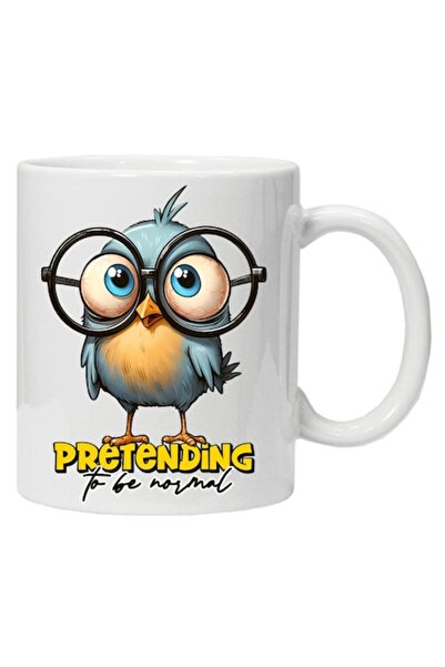 CRD PRINT Customized mug "pretending to be normal", CRD PRINT, 330ml, white