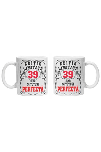 CRD PRINT Personalized mug with text "limited edition - perfect", 39 years, CRD PRINT, 330ml, white