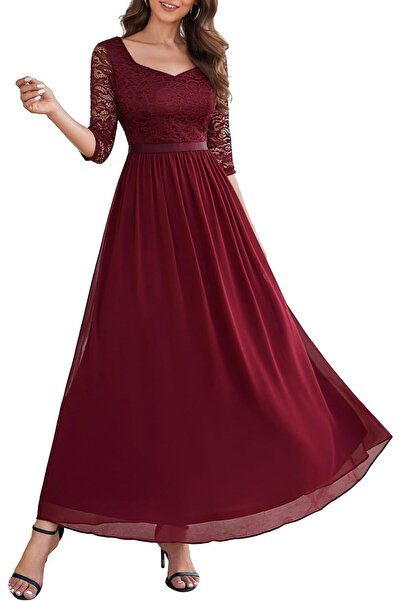 Wedtrend Women's Formal Dress 3/4 Sleeve Bridesmaid Maxi Evening Gown XS
