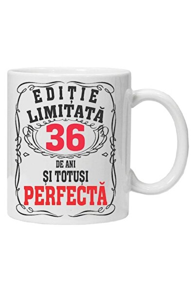 CRD PRINT Personalized mug 'limited edition - perfect', 36 years, 330ml, white