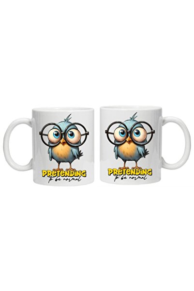 CRD PRINT Customized mug "pretending to be normal", CRD PRINT, 330ml, white