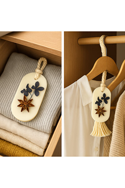 LumanariArtizanale.Ro Wardrobe Air Freshener, Scented Tablet, LUNA – Pomegranate, Lily, Patchouli - handmade in Romania