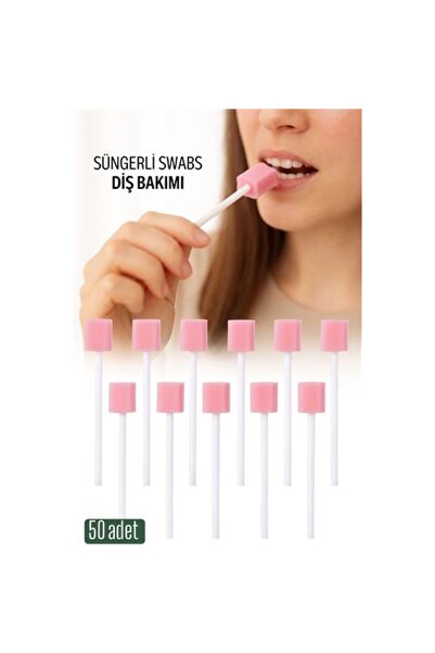Skygo Modacar Sponge Swab - Oral and Dental Care Stick - 50 Pieces