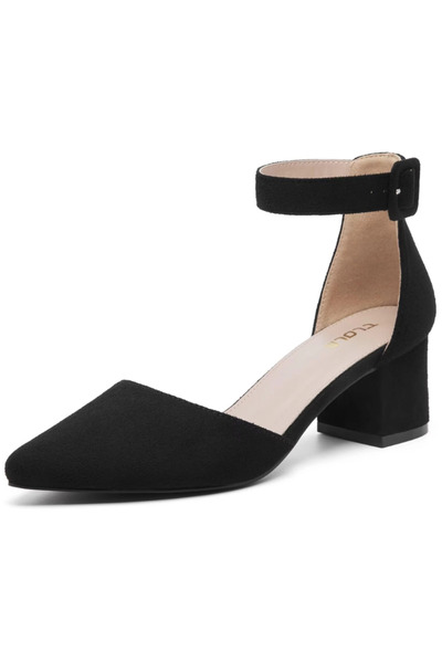 TLoves TLOLA Ladies Mid Heel Court Shoes Elegant Sandals Pumps for Weddings Parties 5.7cm size 38 EU