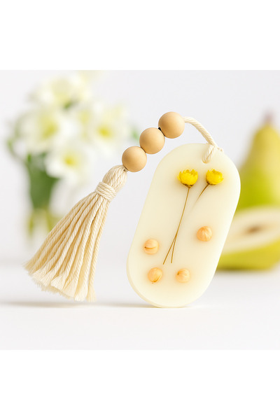 LumanariArtizanale.Ro Wardrobe Air Freshener, Scented Tablet, Elysium - Freesia, Pear, Musk, handmade in Romania