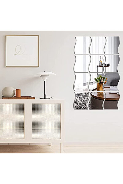 MaffStuff Decorative Self-Adhesive Mirrors Waves 19x17 cm Set of 6 Pieces – S...