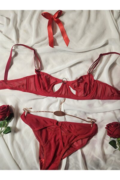 G&H UNDERWEAR New Year's Gift Bra Set Red