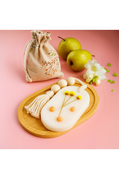 LumanariArtizanale.Ro Wardrobe Air Freshener, Scented Tablet, Elysium - Freesia, Pear, Musk, handmade in Romania