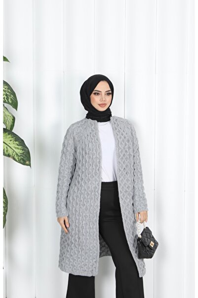 NİSUM MODA Knitted Thick Knitwear Cardigan