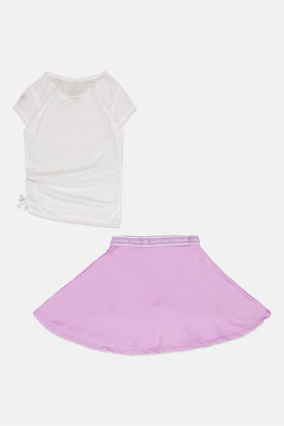 Bebe Toddlers Girl 2 Pcs Graphic Print Outdoor Top And Skort Set, Multicolor