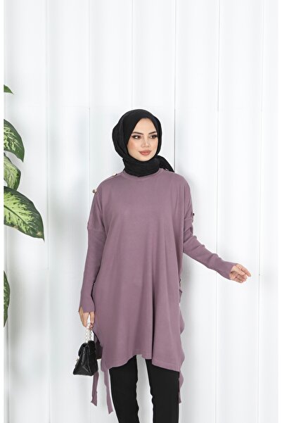 NİSUM MODA Button Detailed Mercerized Tunic