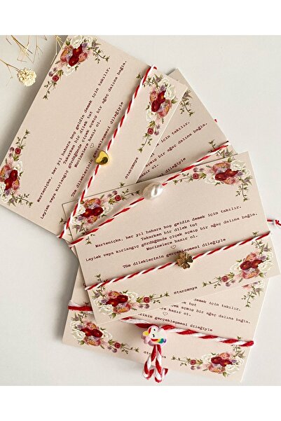 marteniçka Martebiçka Bileklik Kırmızı Beyaz İplik | Dilek Bilekliği | Şans B...