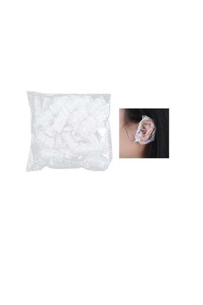 BLOOMING TIME 100Pcs Earmuffs Clear Disposable Ear Caps
