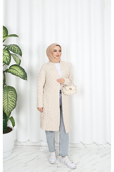 NİSUM MODA Knitted Thick Knitwear Cardigan