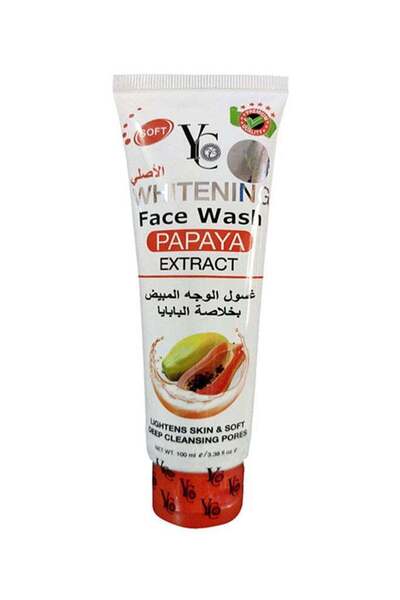 YC غسول تبييض الوجه بالبابايا 100 مل
