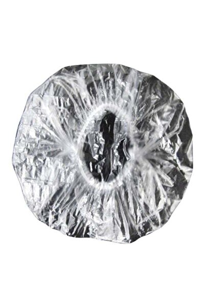 BLORETEN 100-Piece Disposable Shower Cap Clear 8X6X2inch