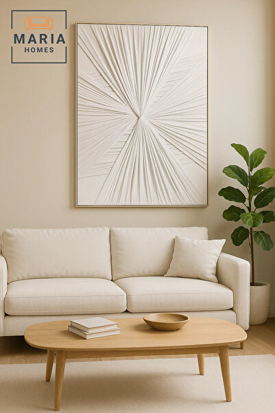 MARIA HOMES لوحة فنية جدارية حديثة بمقاس 150×100 – إطار تجريدي وديكور جداري فاخر لغرفة المعيشة