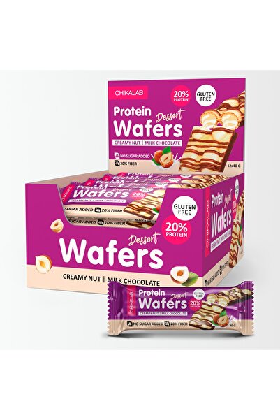 CHIKALAB Glazed Wafer Bar with Flavour Creamy Nut Dessert 40g - شيكالاب ويفر بار بطعم حلوى المكسرات بالكريمة