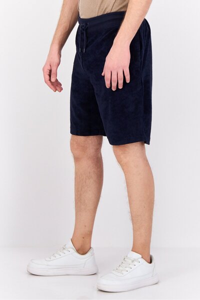 Threadbare Men Regular Fit Solid Drawstring Shorts, Navy
