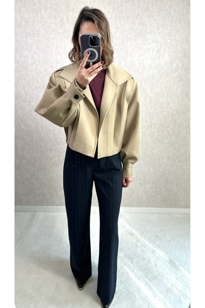 Gardropmikseri Gabardin Pileli Ceket