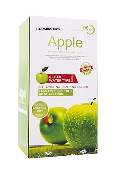 BLOOMING TIME كريم صبغ الشعر باللون الأسود من Apple Black، تركيبة تدوم 96 ساع...