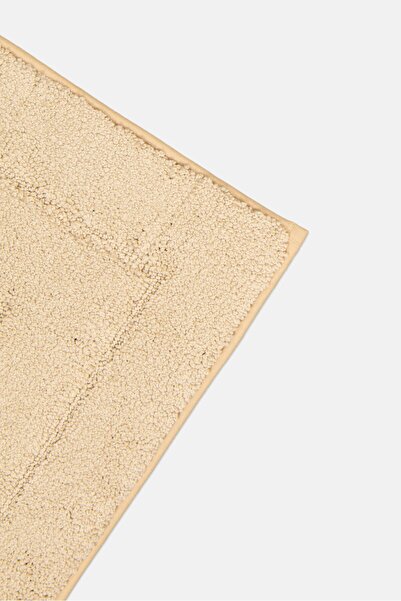 BEBEHOME Soft And Comfortable Textured Bathroom Mat, Tan