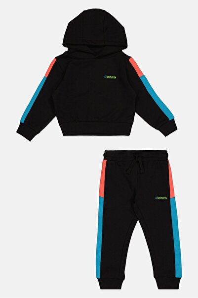 Nautica Competition Toddlers Boy 2 Pieces Brand Logo Hoodie With Jogger Pants Set, Black