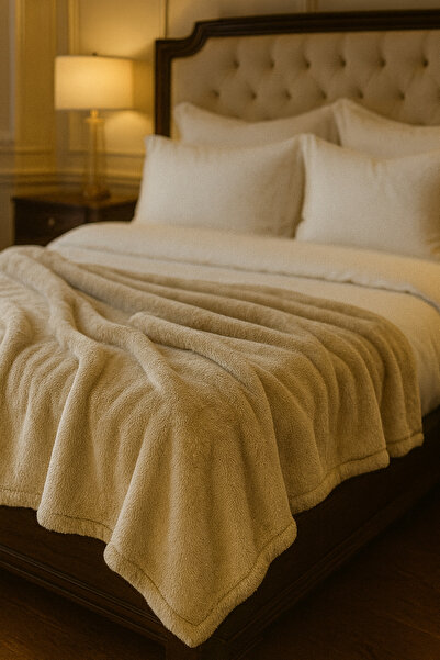 BaoBao Cocolino cremă pătură 200x230 cm, pufoasă, groasă, 1 kg