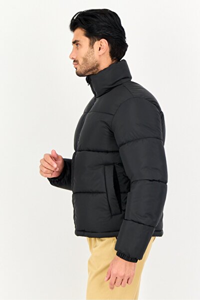 CELIO Men Quilted Puffer Jacket, Black