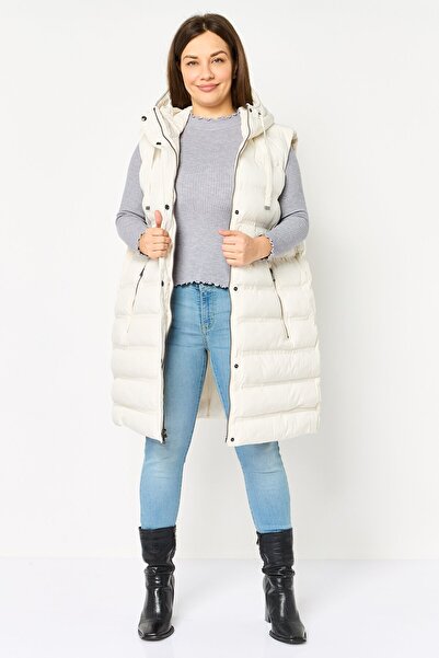 Bcbgeneration Women Plain Vest Jacket, Ivory