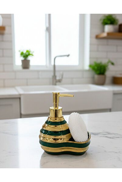 Berina home Seramik Standlı Sıvı Sabunluk & Deterjanlık - Tezgah Üstü Banyo, ...