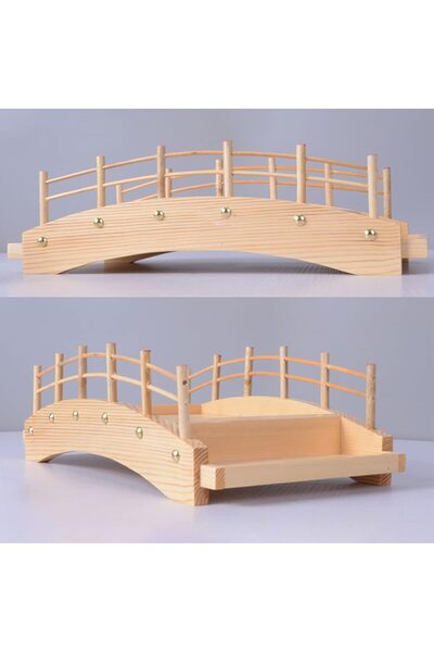 United Foods 53 cm Wooden Sushi Presentation Bridge – Presentation Stand |   Japanese Service Bridge |   Large Size