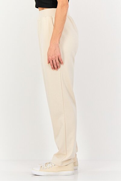 Algspar Women Regular Fit Solid Straight Leg Pants, Beige