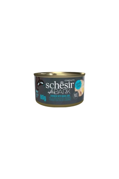 Schesir شيزر دارك طعام رطب للقطط باتيه الدجاج مع بيض السمان 80g