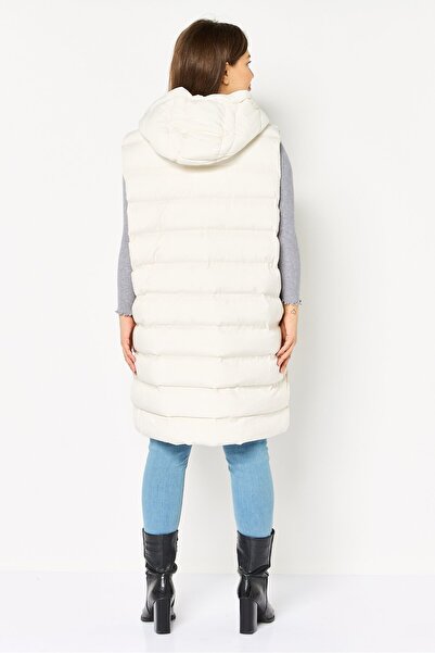 Bcbgeneration Women Plain Vest Jacket, Ivory